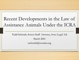 Recent Developments in the Law of Assistance Animals under the Iowa Civil Rights Act - Thumbnail